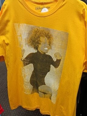 Whitney Houston Graphic Tee - Mustard Yellow